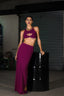LAILA LONG SKIRT WITH SPLITS BURGUNDY