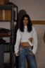 MEGAN WHITE WIDE SLEEVE SWEATER