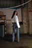 MEGAN WHITE WIDE SLEEVE SWEATER