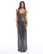 HOLO VESTIDO LARGO LENTEJUELAS NEGRO