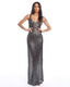 HOLO VESTIDO LARGO LENTEJUELAS NEGRO