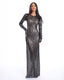 HUSH VESTIDO LARGO LENTEJUELAS NEGRO