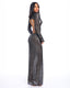 HUSH VESTIDO LARGO LENTEJUELAS NEGRO
