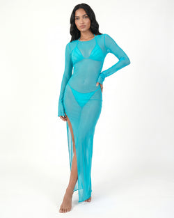 KAREN VESTIDO CIANO