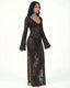 LORY VESTIDO RAJAS NEGRO