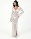 LORY VESTIDO RAJAS BLANCO LECHE