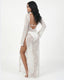LORY VESTIDO RAJAS BLANCO LECHE