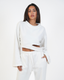 MEGAN WHITE WIDE SLEEVE SWEATER