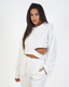 MEGAN WHITE WIDE SLEEVE SWEATER