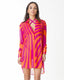 WAHID CAMISA ESTAMPADA FUCSIA NARANJA