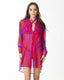 WAHID CAMISÓN ESTAMPADO ROJO VIOLETA