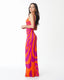 ARMAZÓN VESTIDO FRUNCIDO DELANTERO FUCSIA NARANJA