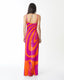 ARMAZÓN VESTIDO FRUNCIDO DELANTERO FUCSIA NARANJA