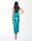 WARI VESTIDO FRUNCIDO LATERAL AZUL ELÉCTRICO TIFFANY