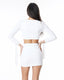 FALDA WAMIKA FRUNCIDA BLANCA