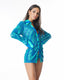 BLUSA DE LENTEJUELAS AZUL ELÉCTRICO TIFFANY