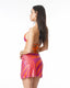 WILMA MINIFALDA LENTEJUELAS FUCSIA NARANJA