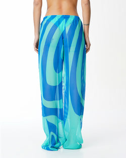 WRENNA PANTALÓN CON CORDÓN AZUL ELÉCTRICO TIFFANY