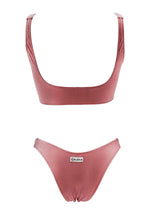 Parte superior de bikini rosa viejo