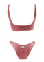 Parte superior de bikini rosa viejo